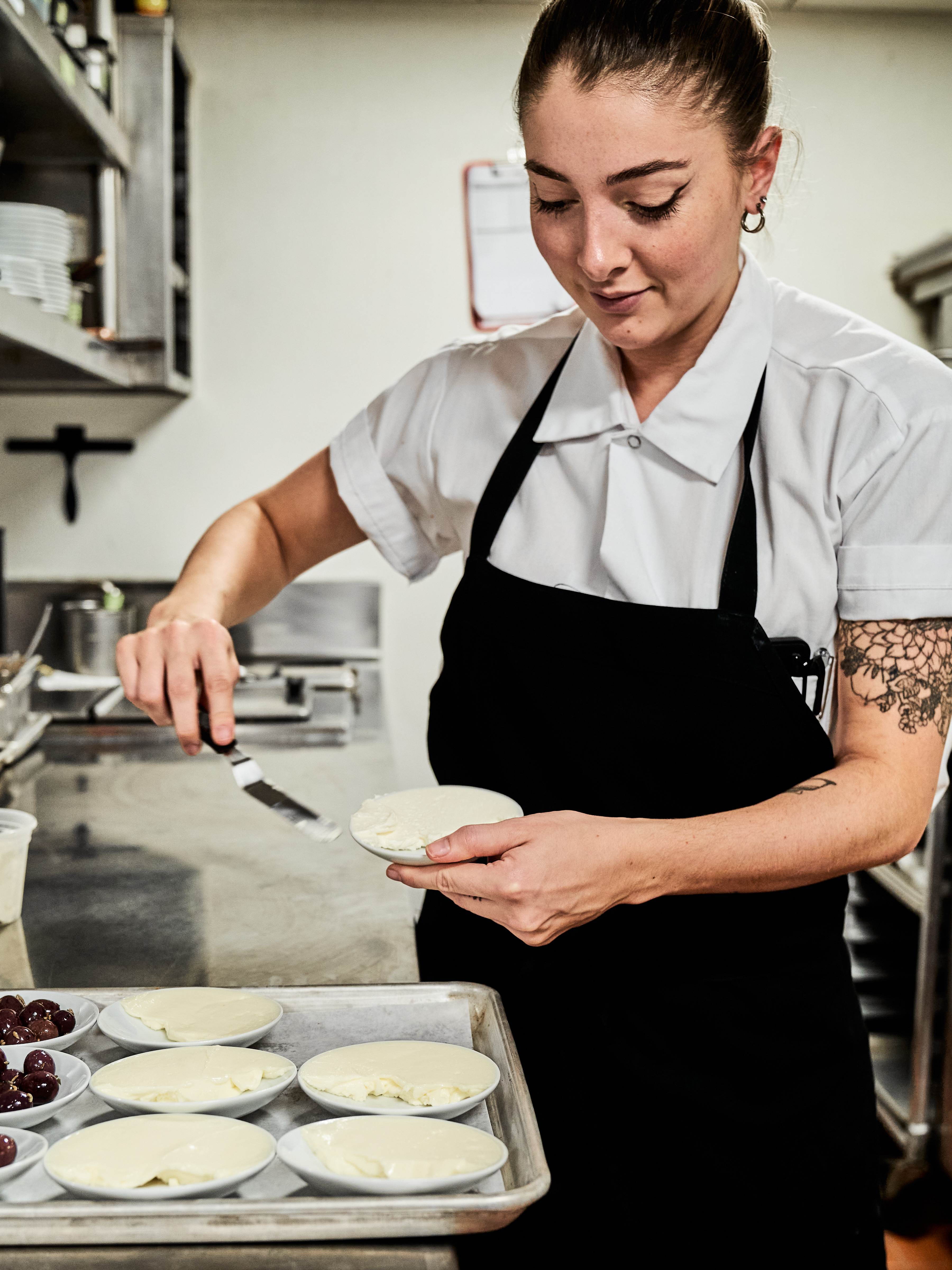 a close up of a chef