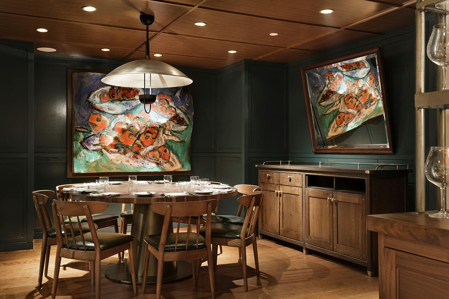 a dining room table