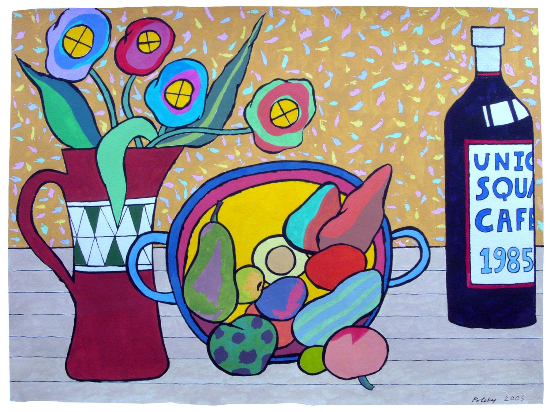 artwork from a Union Square Cafe postcard