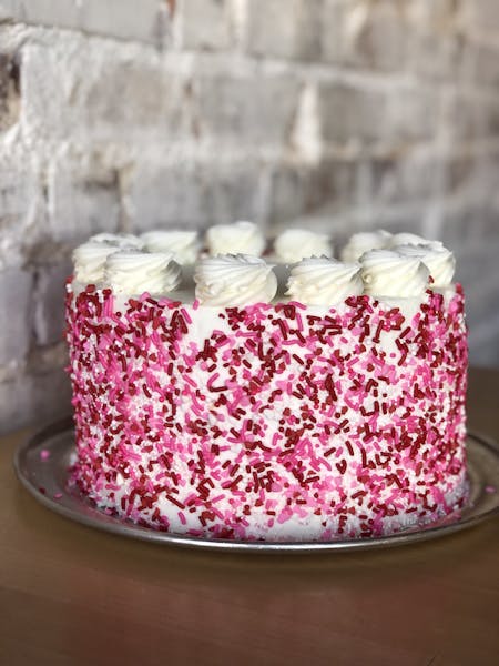 Valentine's Funfetti Cake Kaminsky's Dessert Café