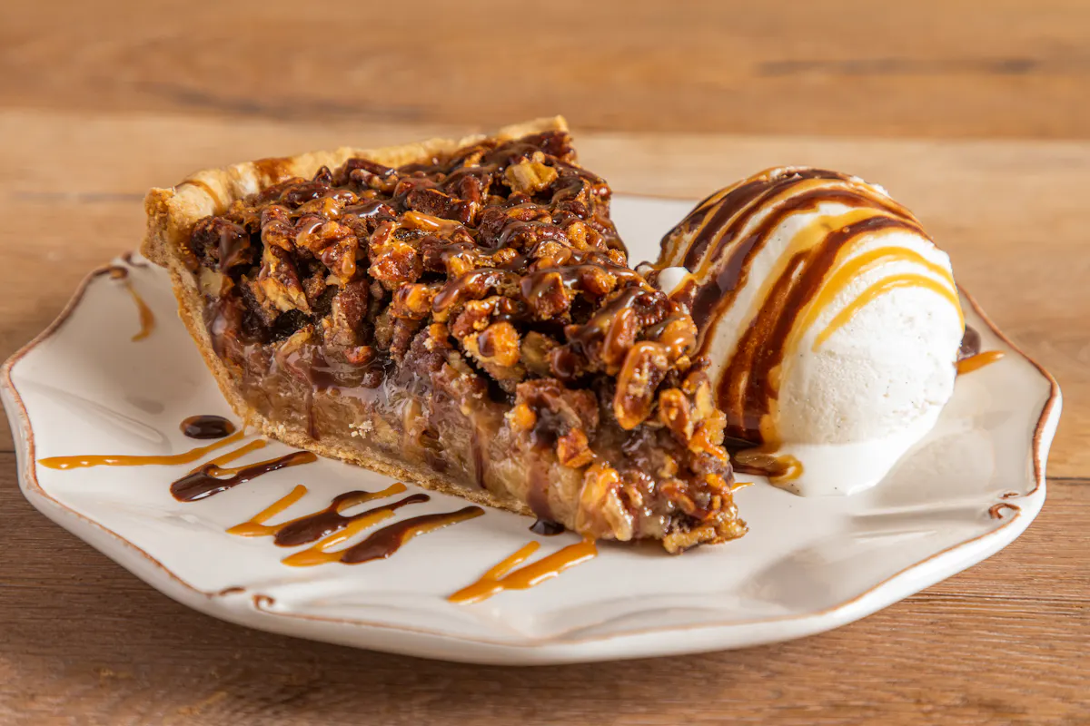 a piece of cake on a plate
