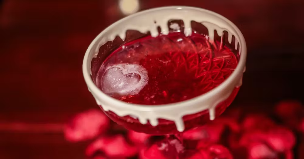 a red cocktail