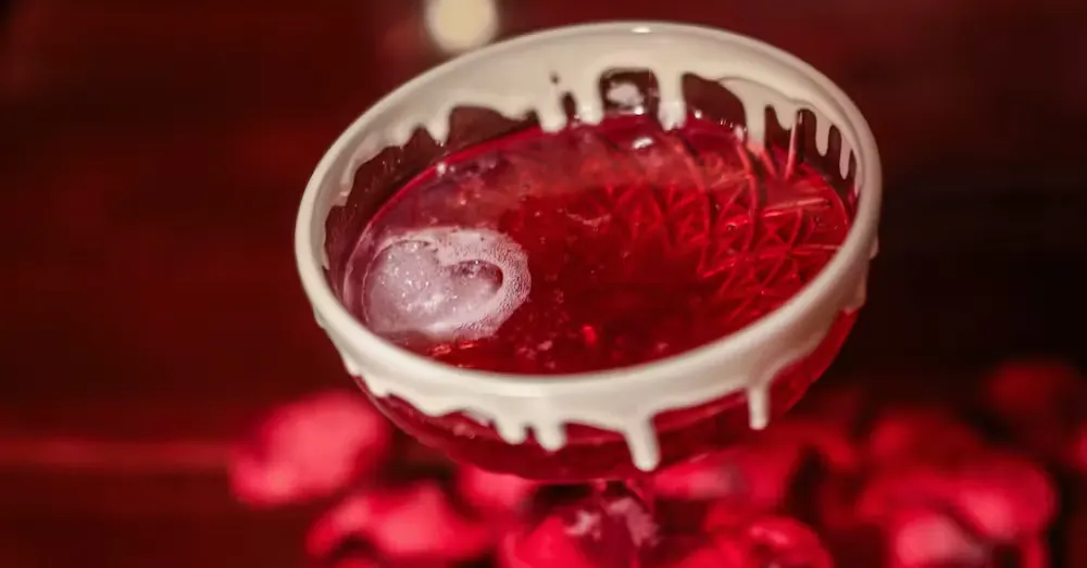 a red cocktail