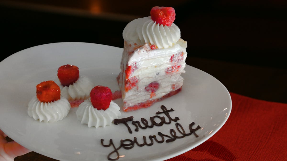 An appealing looking dessert on a plate at Better Than Sex - A Dessert Resataurant