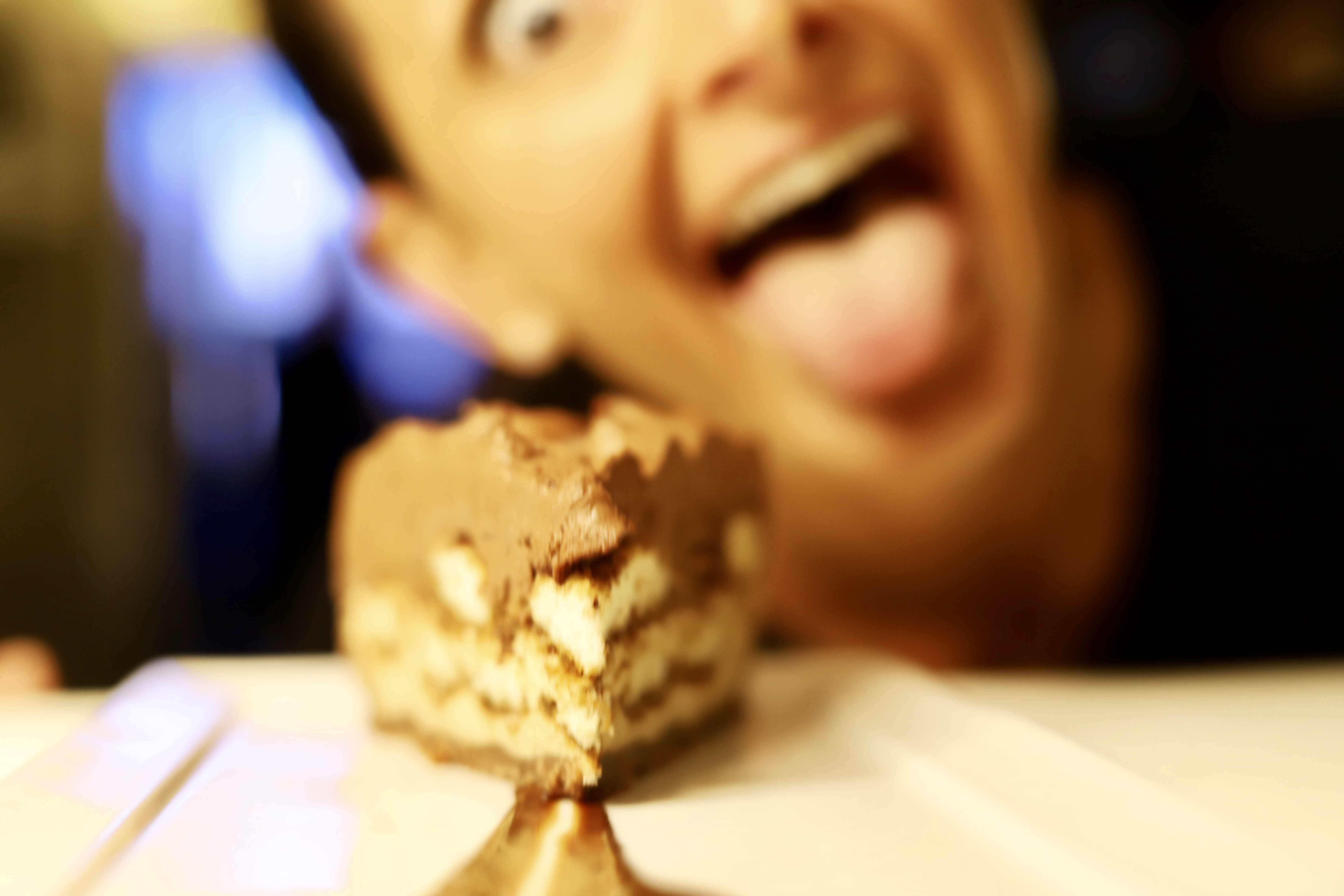 a close up of a piece of cake on a table