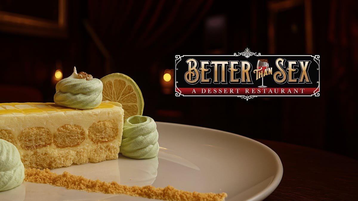 Close-up of Key Lime From Behind tiramisu dessert at Better Than Sex Key West