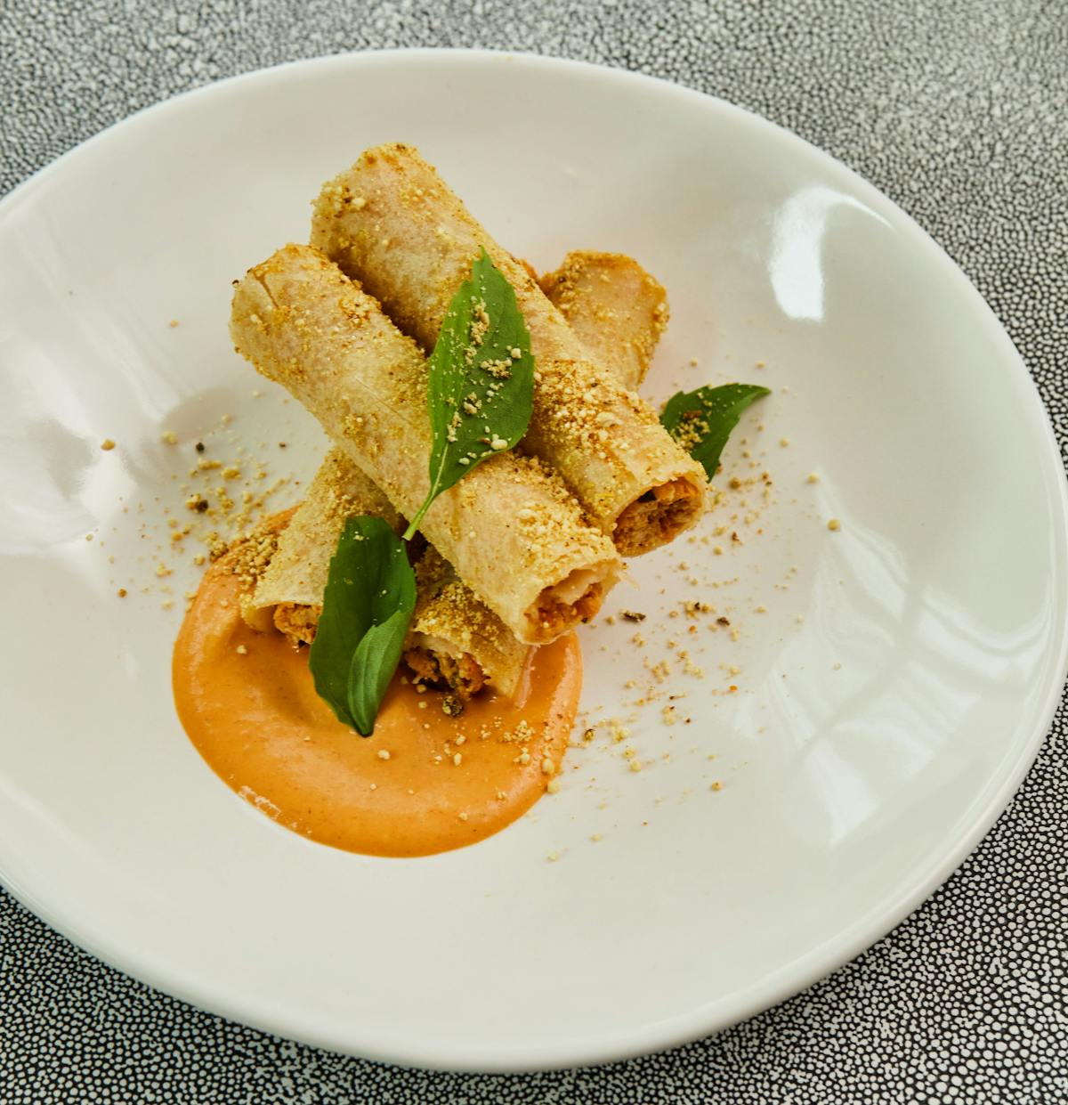 a plate of food on a table