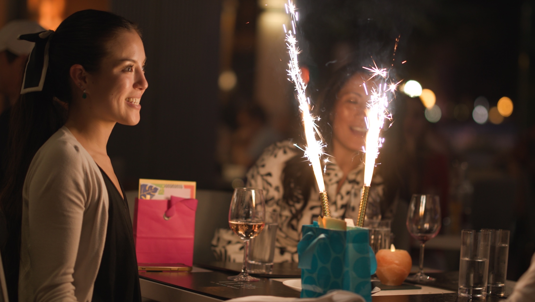 Restaurant birthday celebration