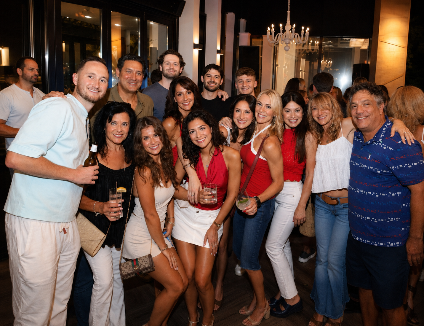 a group of people posing for a photo