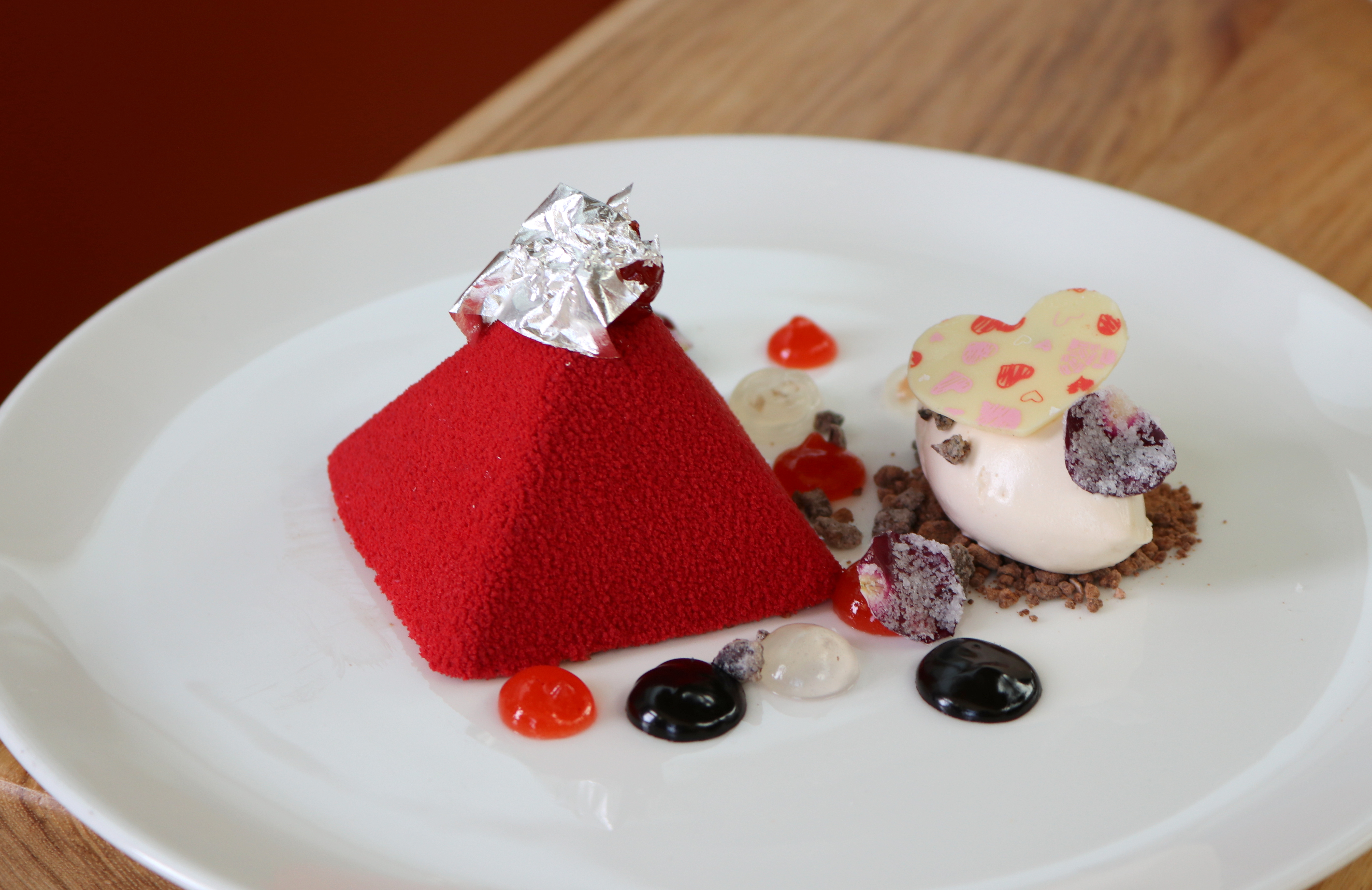 a piece of cake on a plate