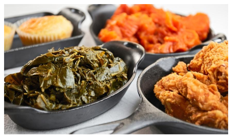 a tray of food