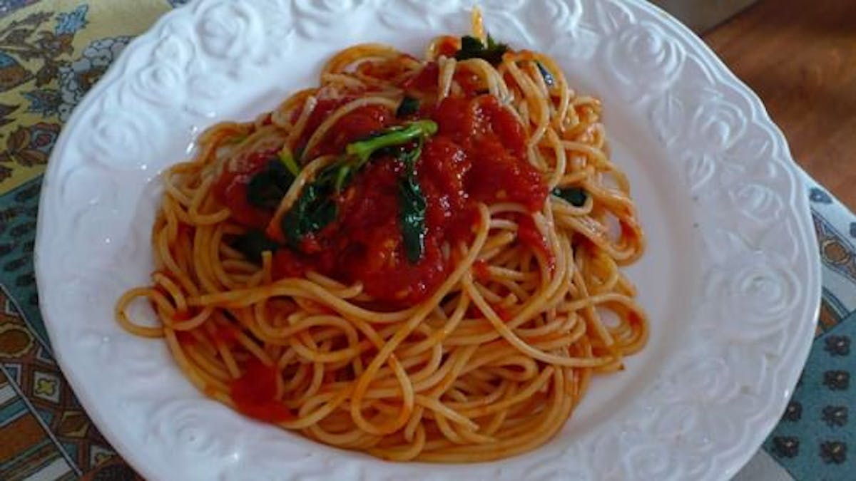 a plate of food on a table