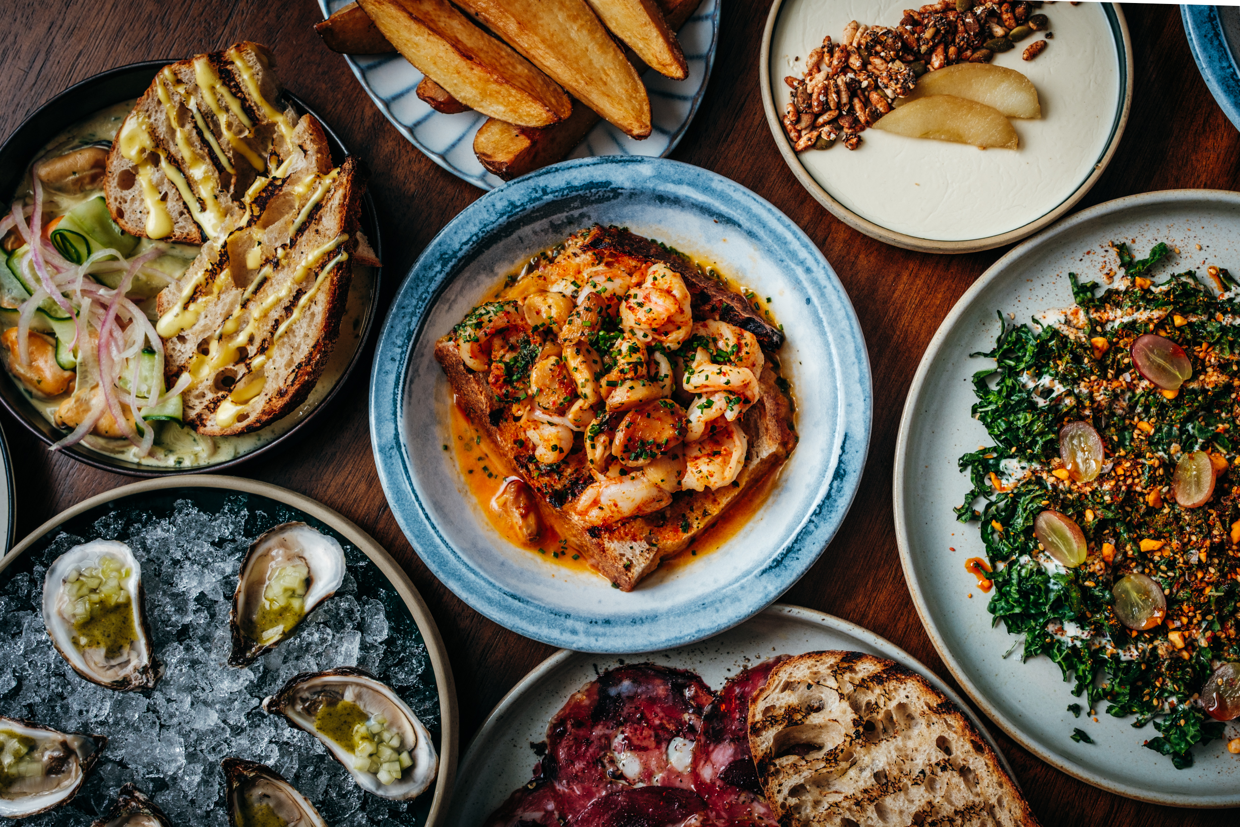a table with food