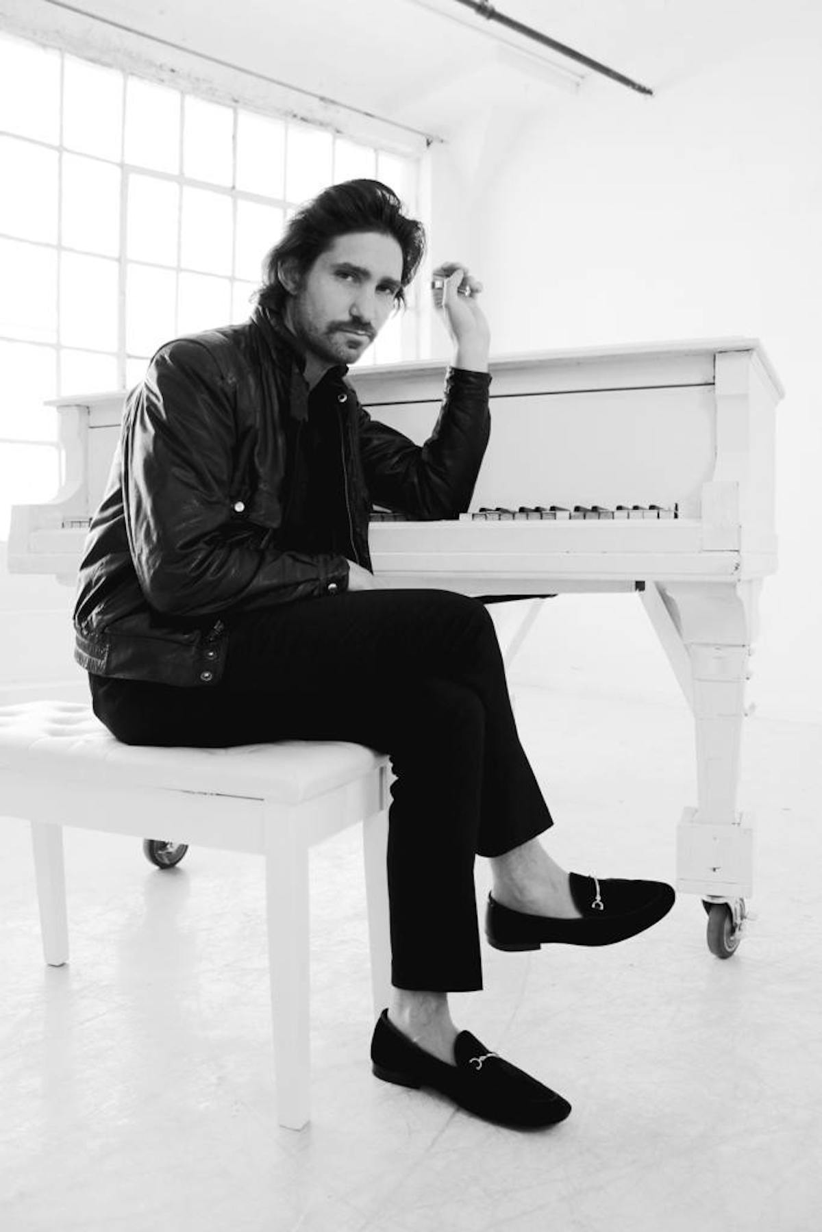 a person sitting in front of a piano