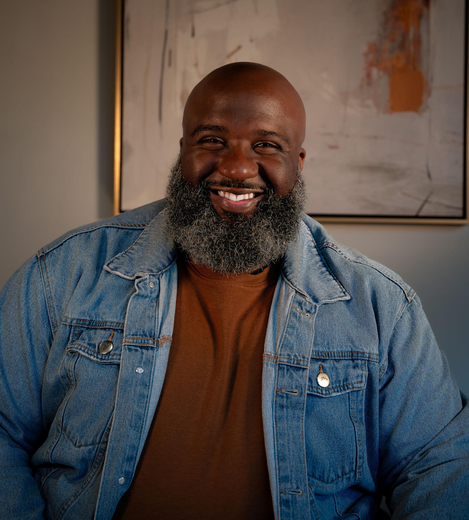 a man looking at the camera