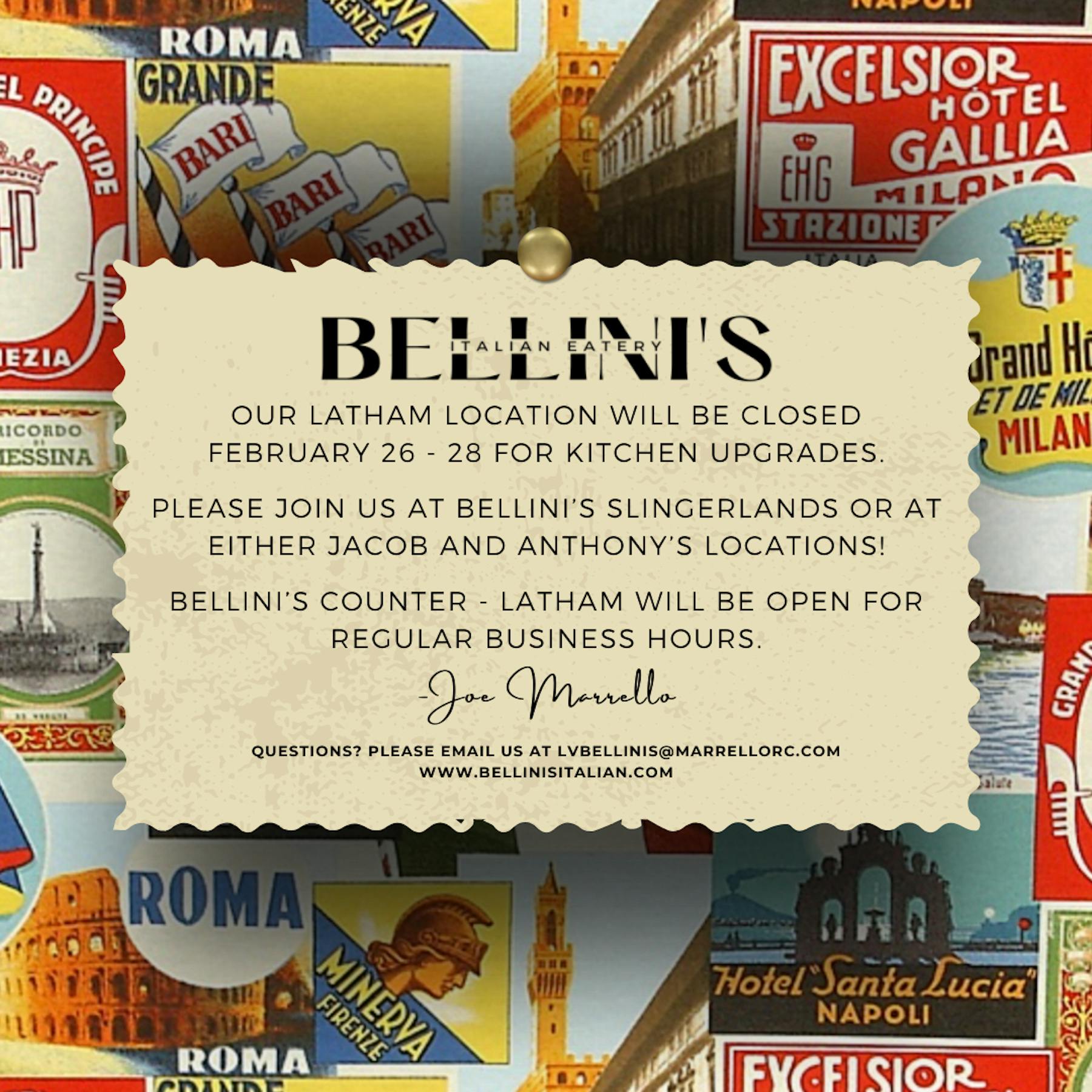 Bellini latham sale