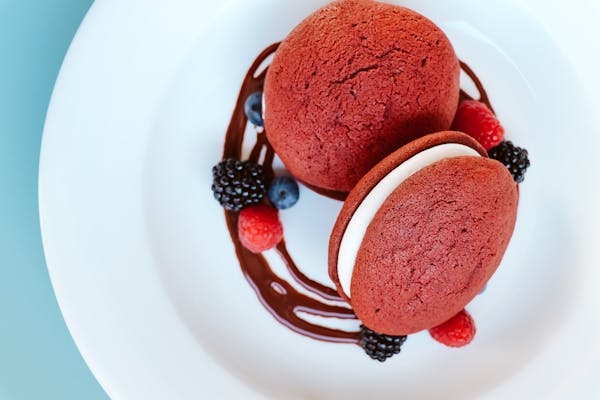 a piece of chocolate cake on a plate