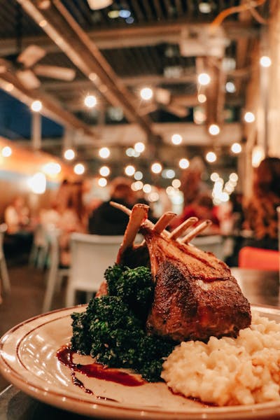 a close up of a plate of food with broccoli