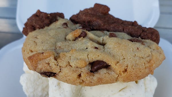 a closeup of a cookie