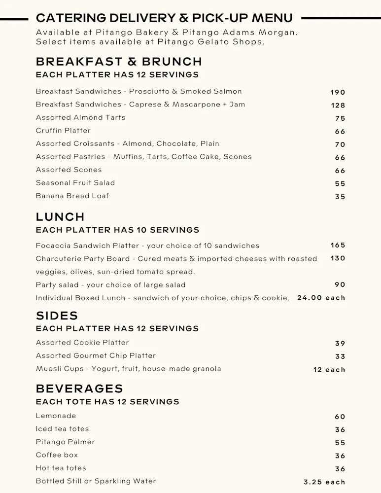Pick-up & Delivery | Pitango Gelato in MD, DC & VA