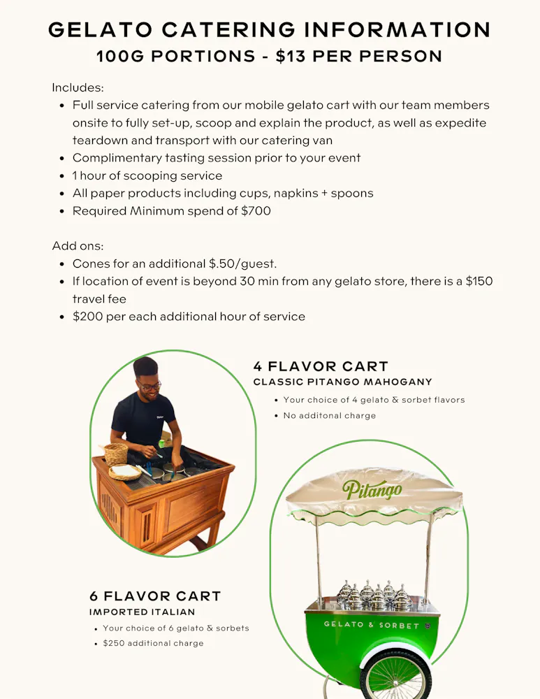 Gelato Catering | Pitango Gelato in MD, DC & VA