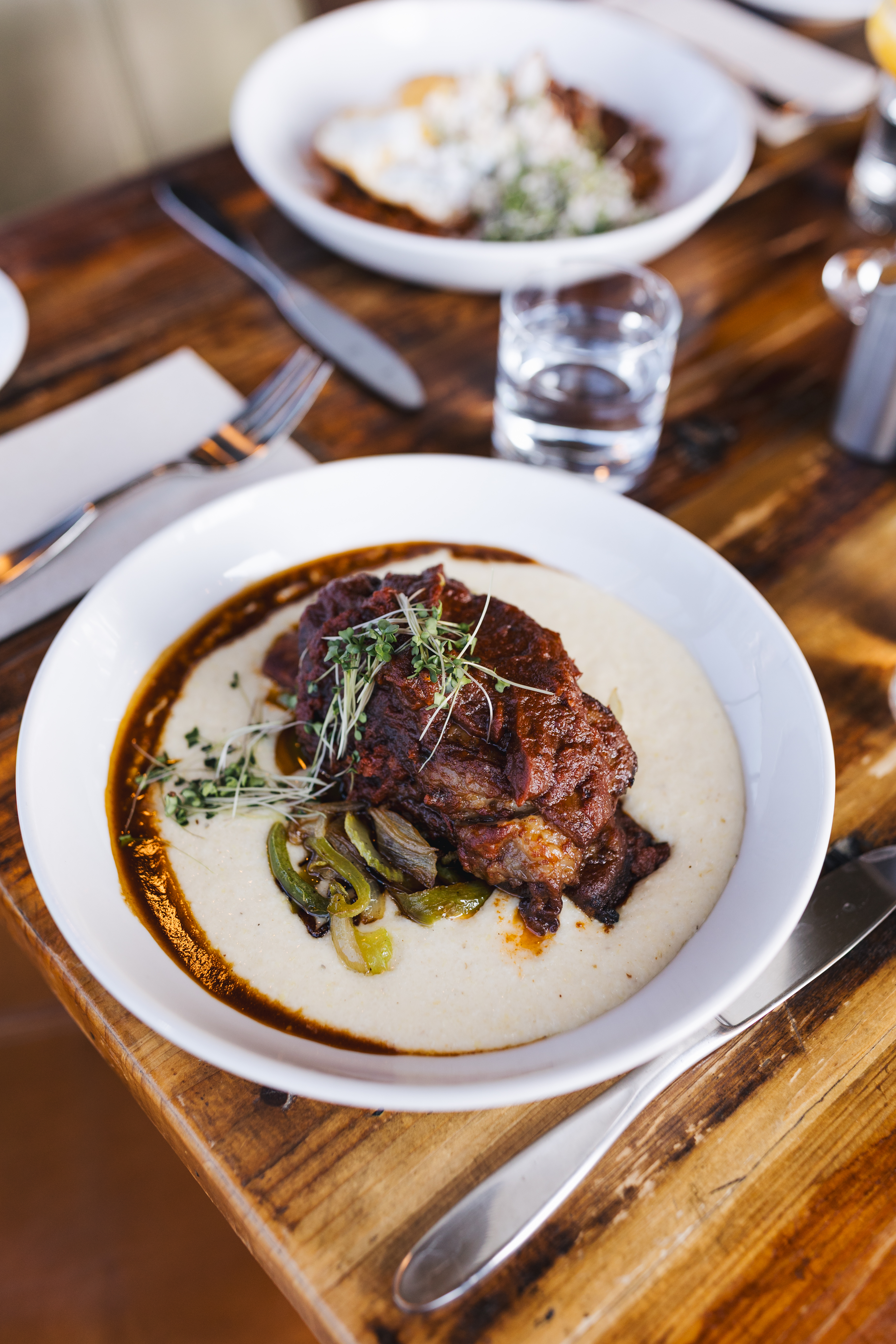 a bowl of food on a table