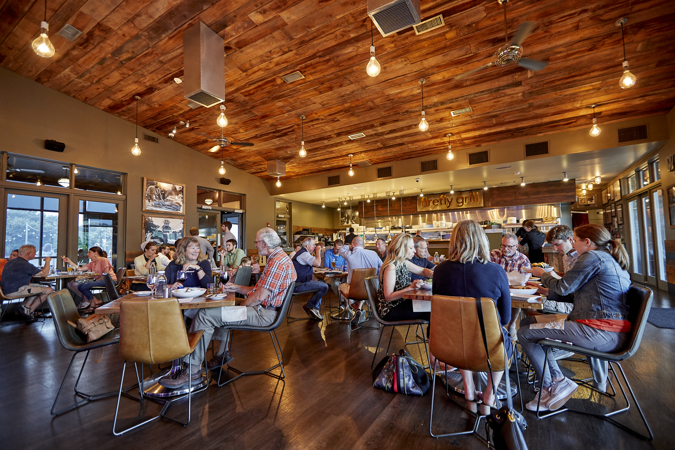 a group of people in a room