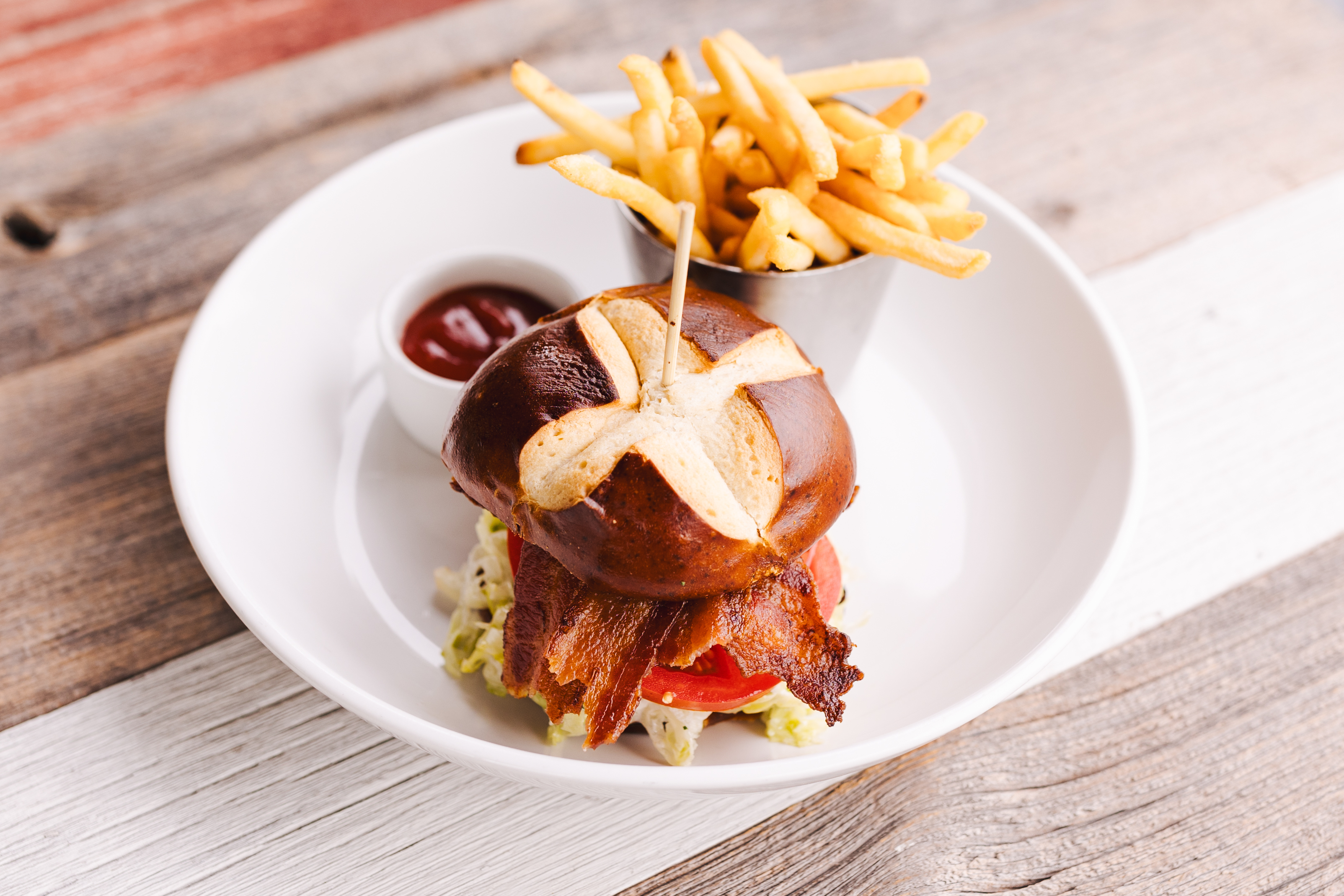 a plate of food on a table