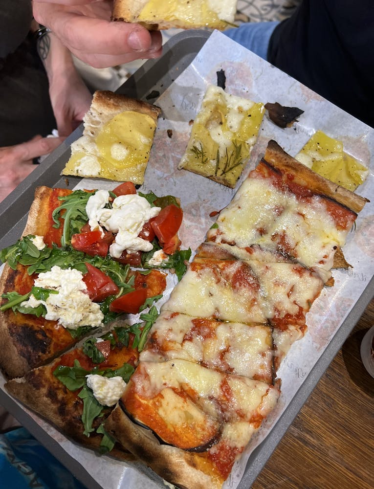 a close up of food on a table