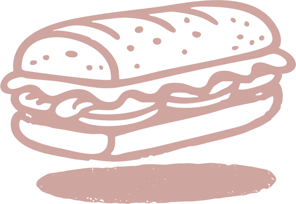 a sandwich with a black background