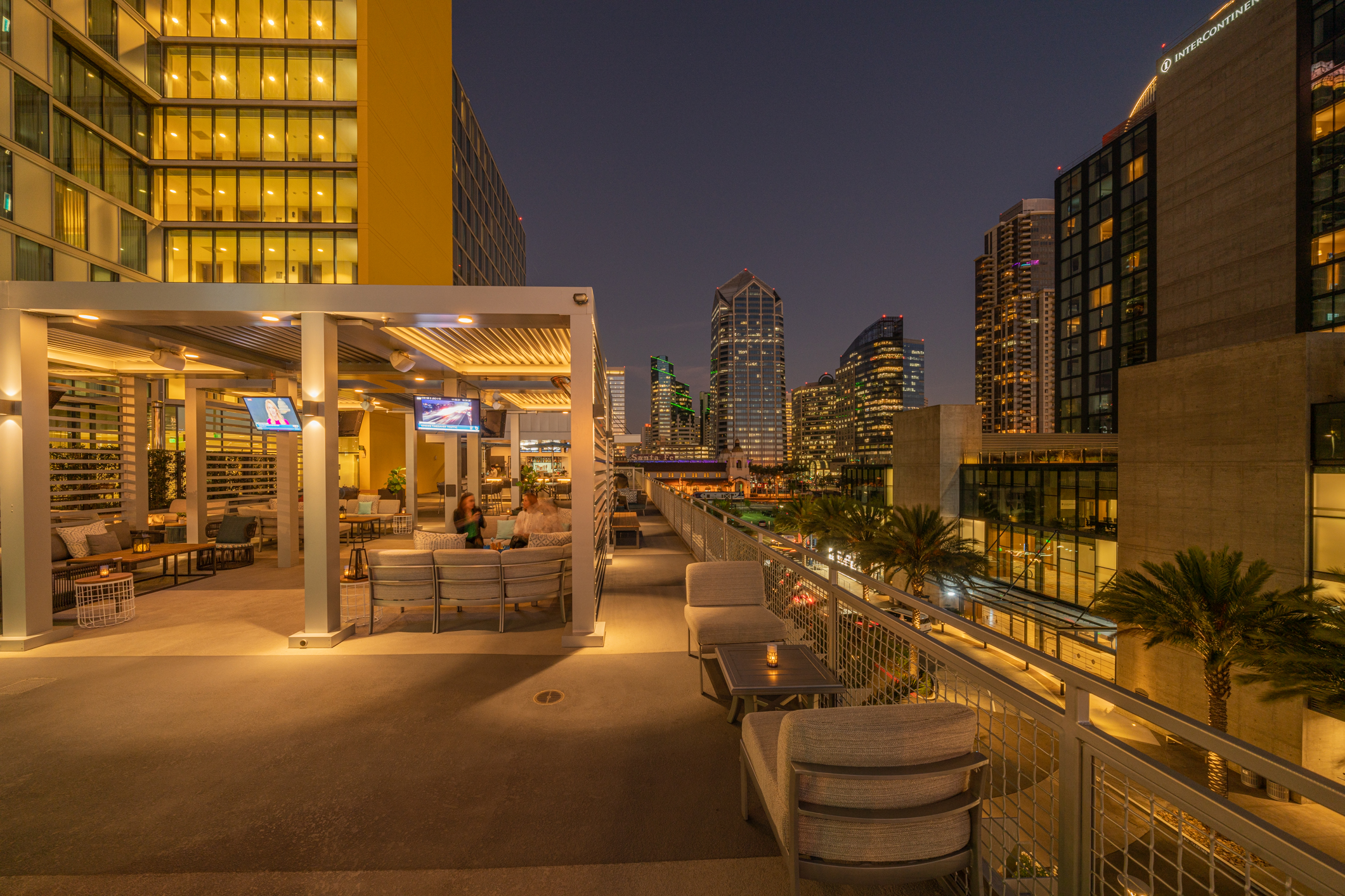 a tall building in a city