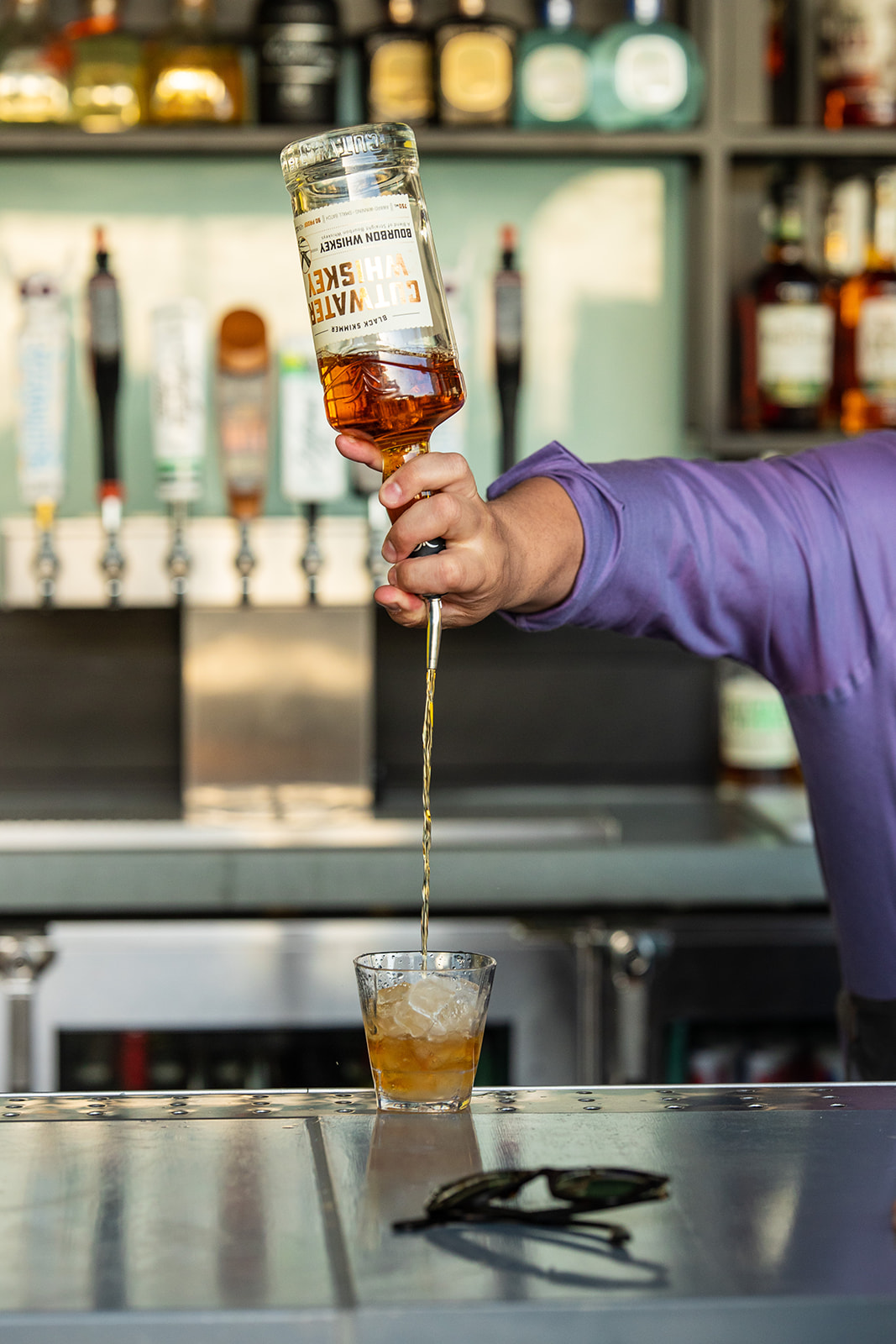 someone making a drink