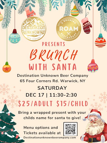 SOLD OUT Session 1 at 1130 Brunch with Santa at DUBCO Acres WARWICK NY LOCATION ONLY