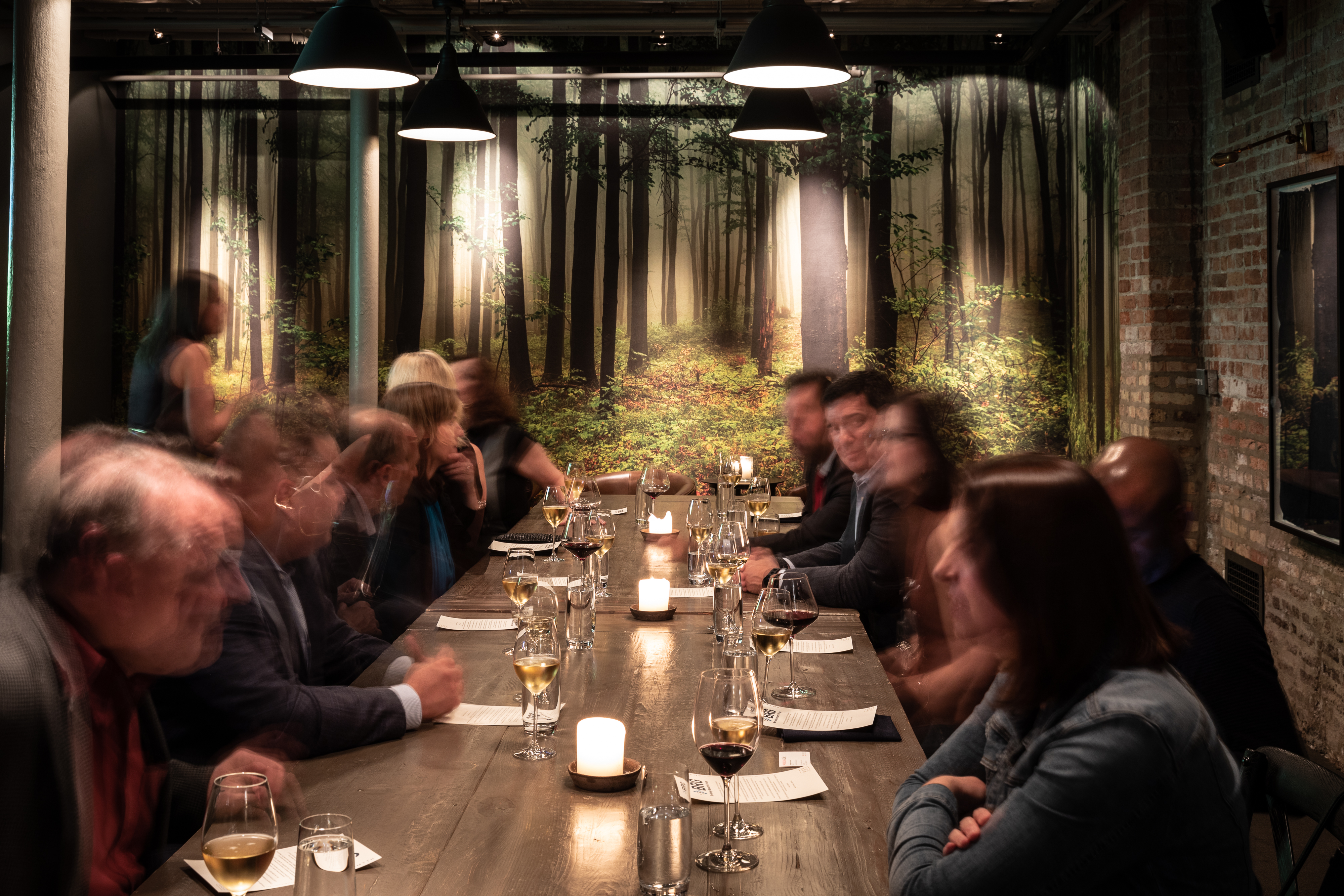 a private event with a large table 