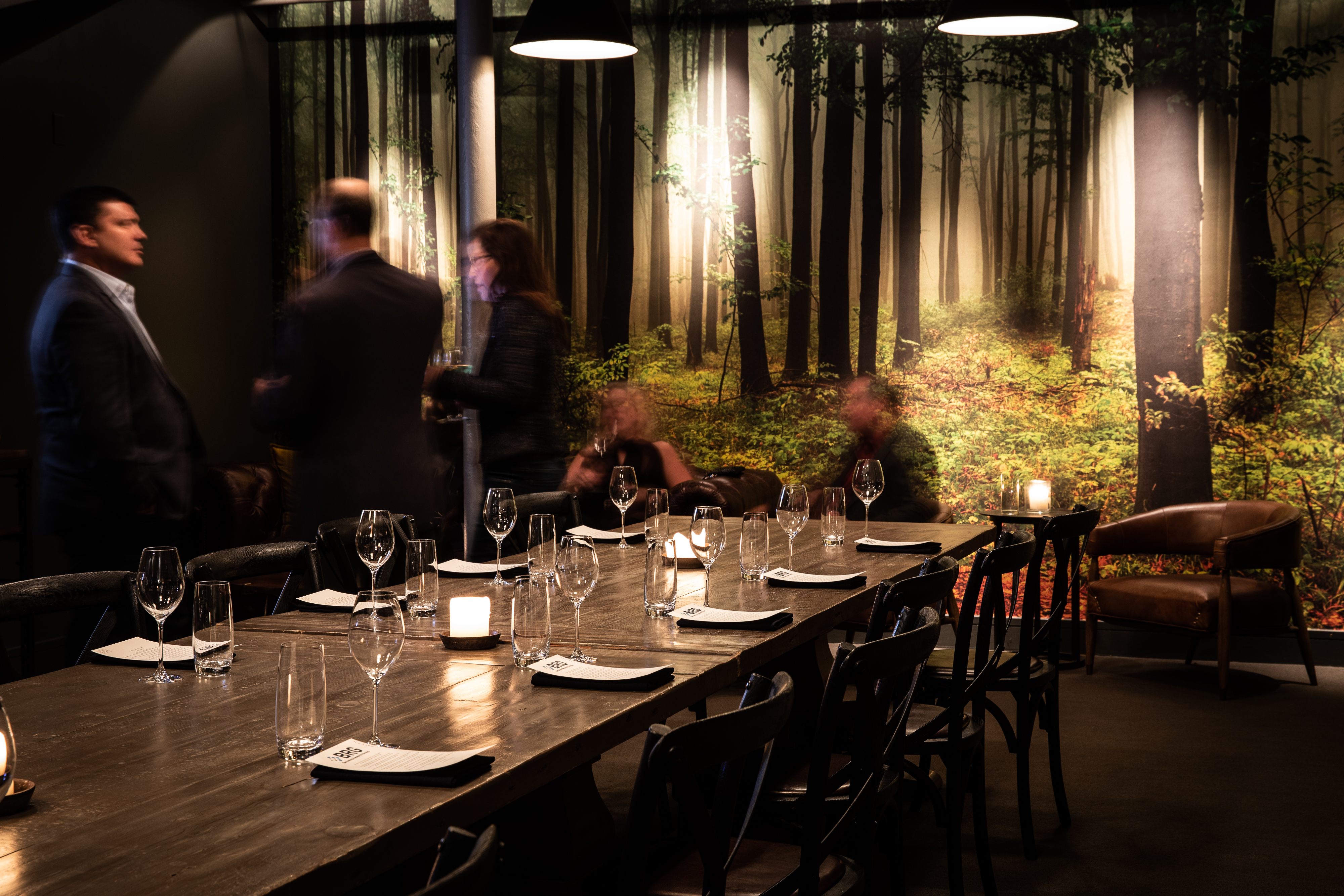 a private event with a large table 