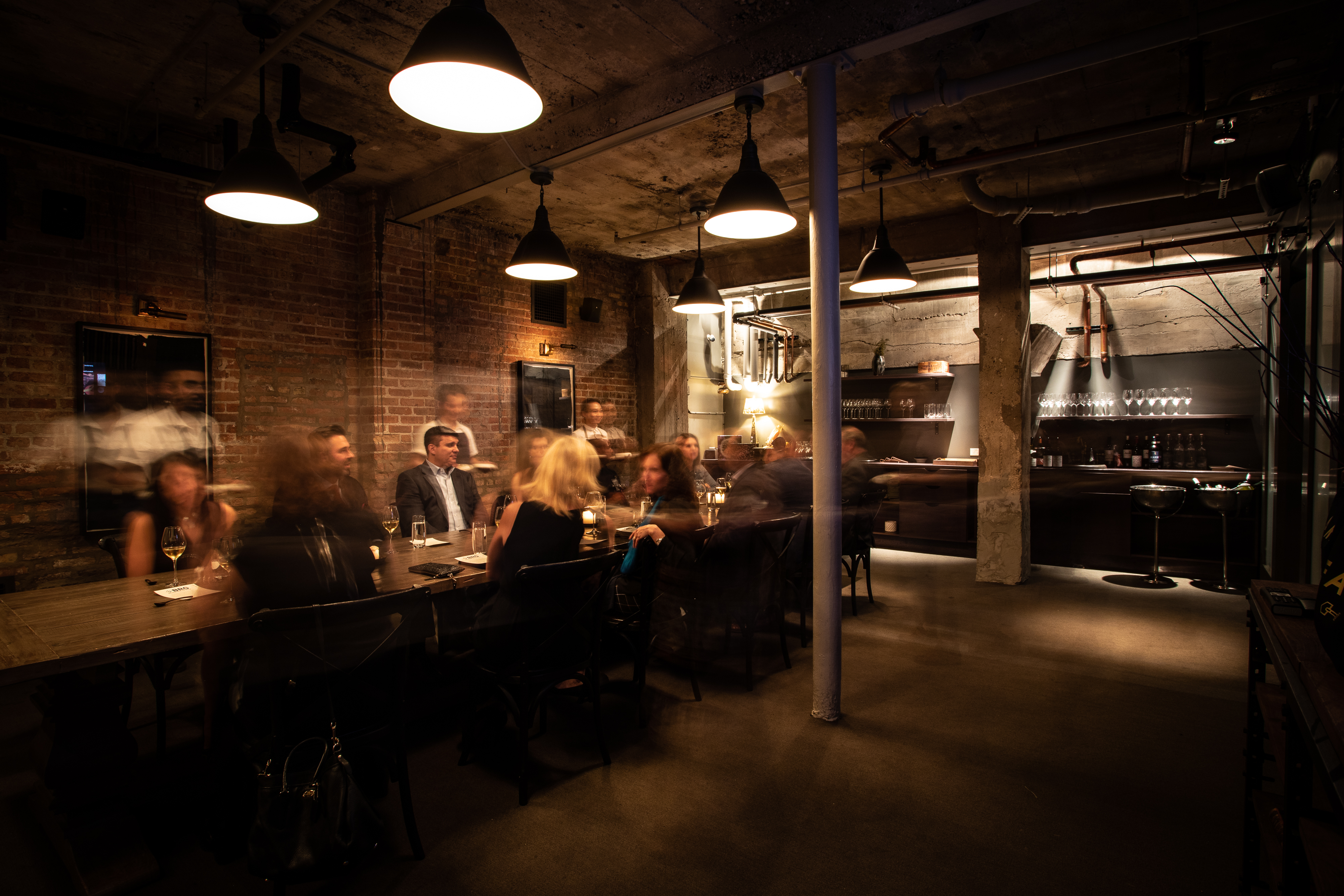 a private event with a large table 