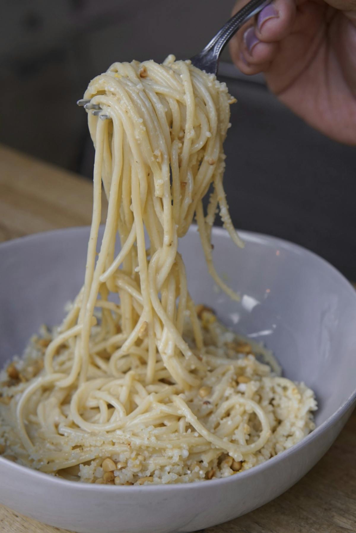a bowl of house made pasta