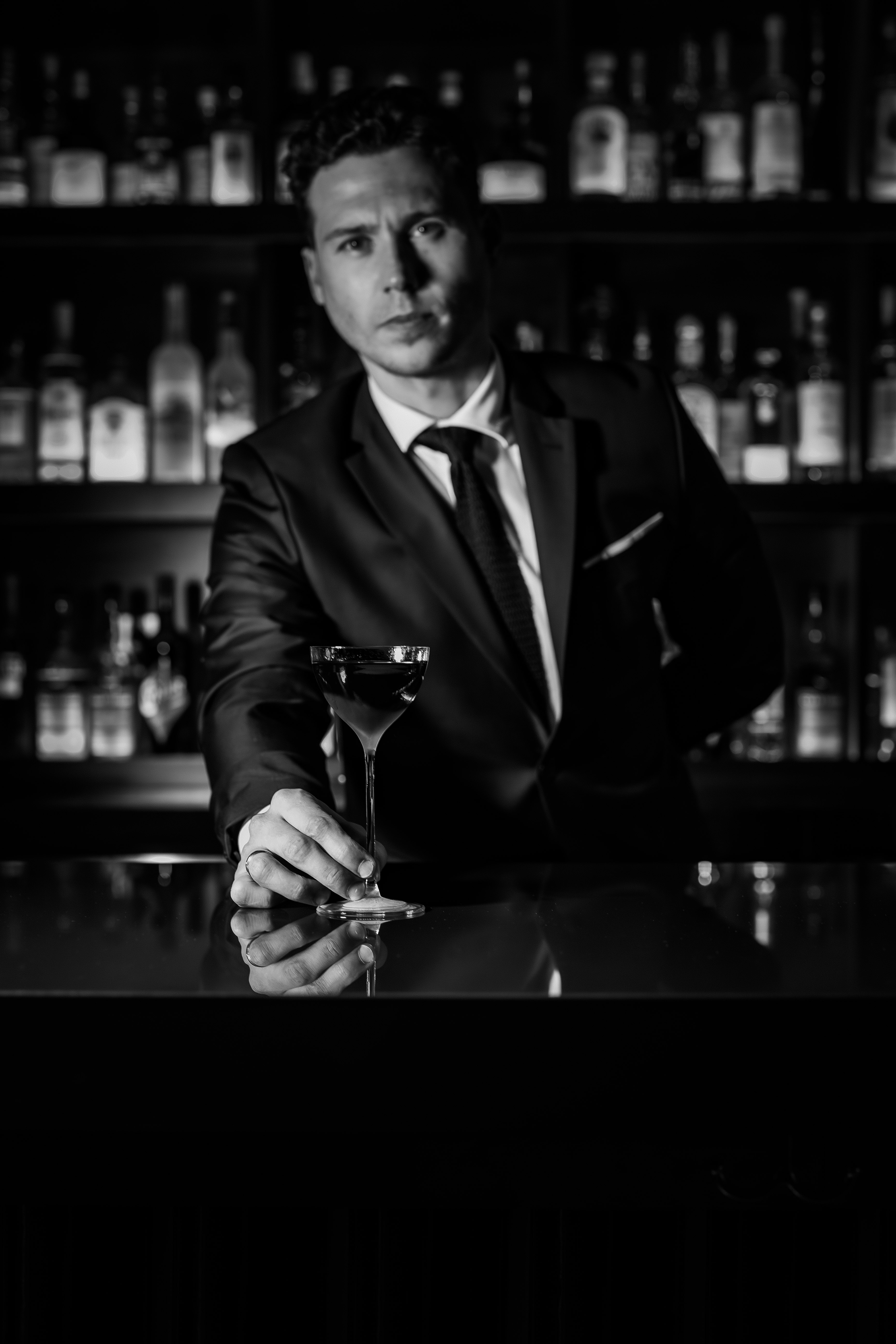 Florian Thireau standing in front of a store