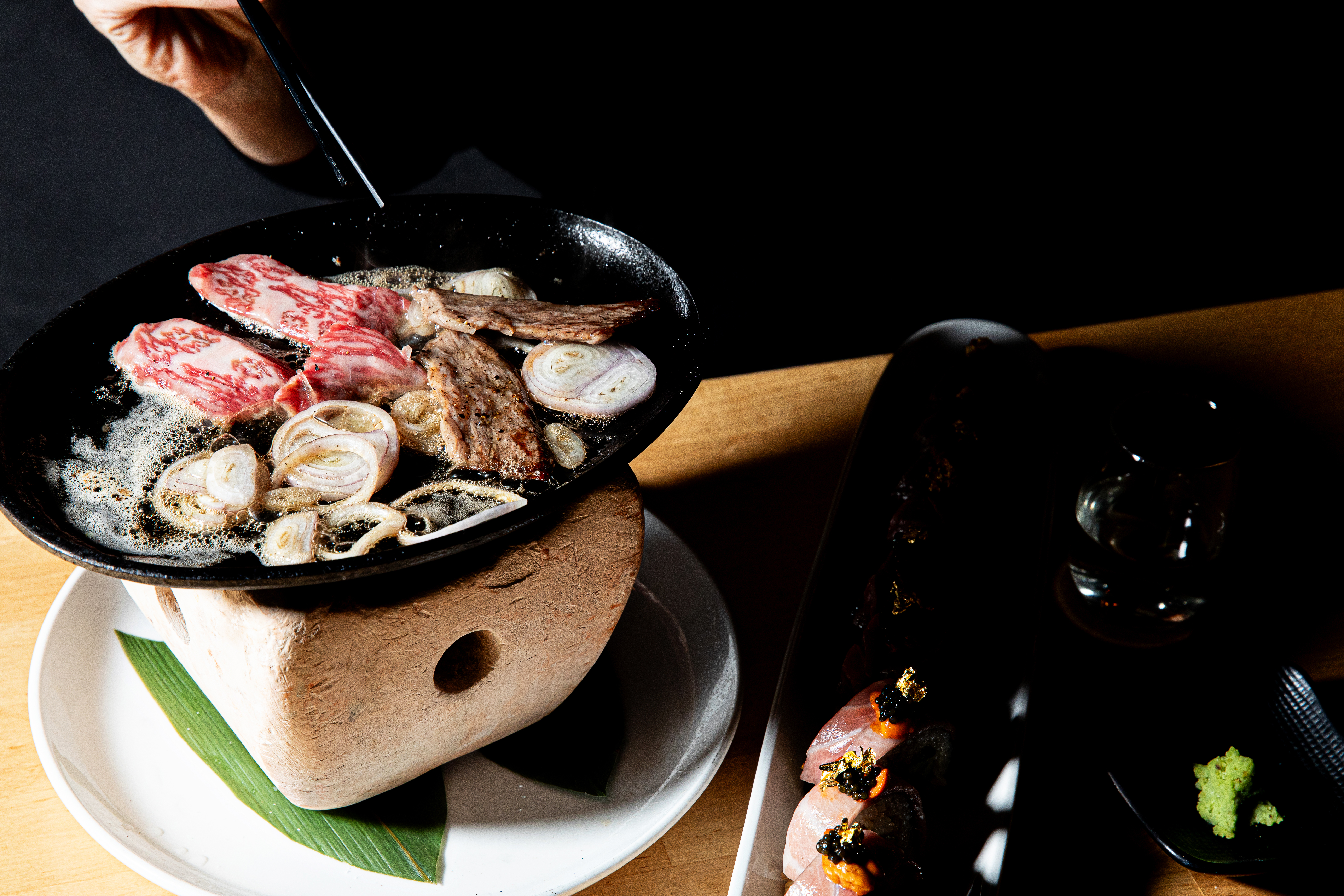 a plate of food on a table