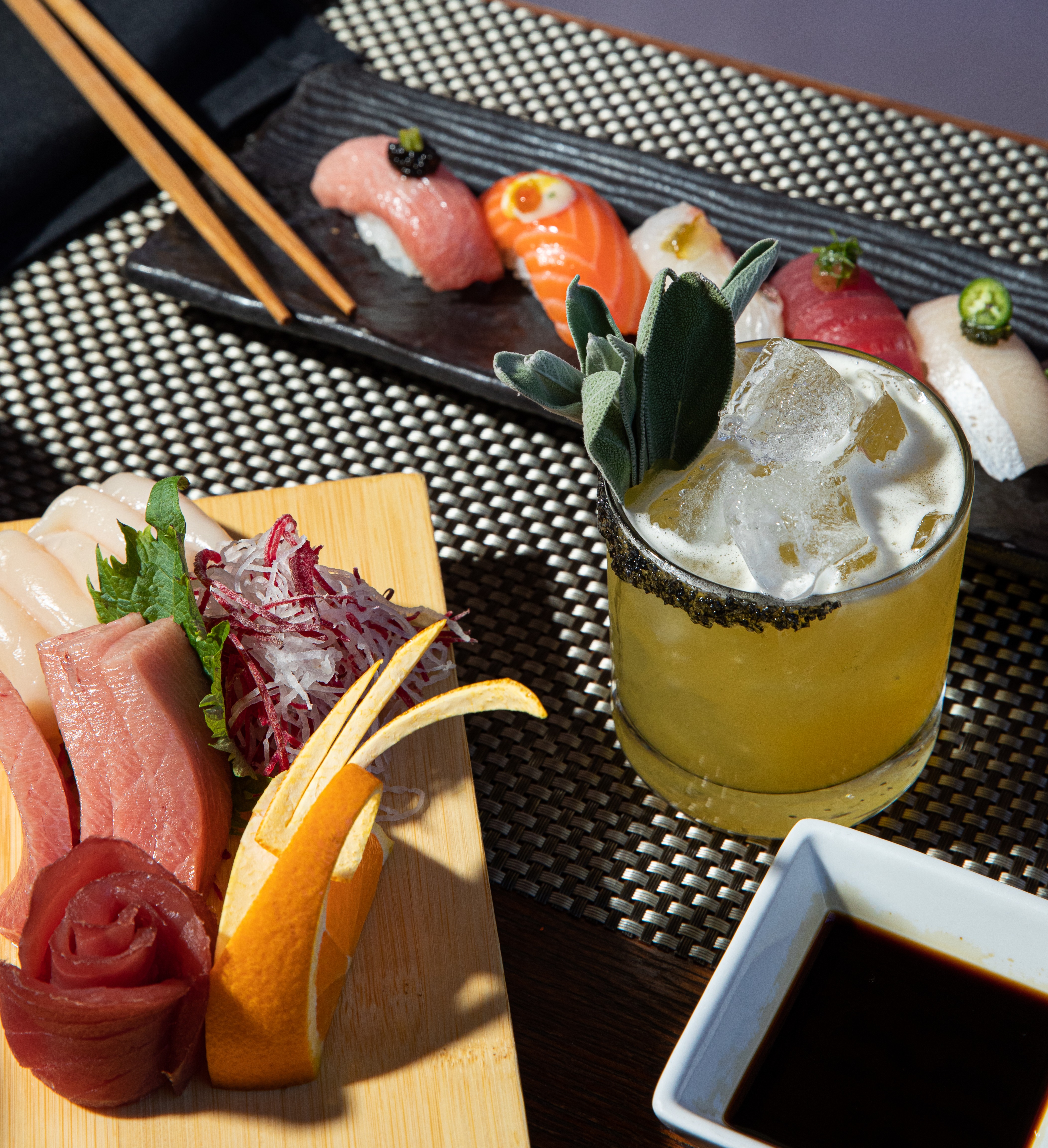 a plate of food on a table