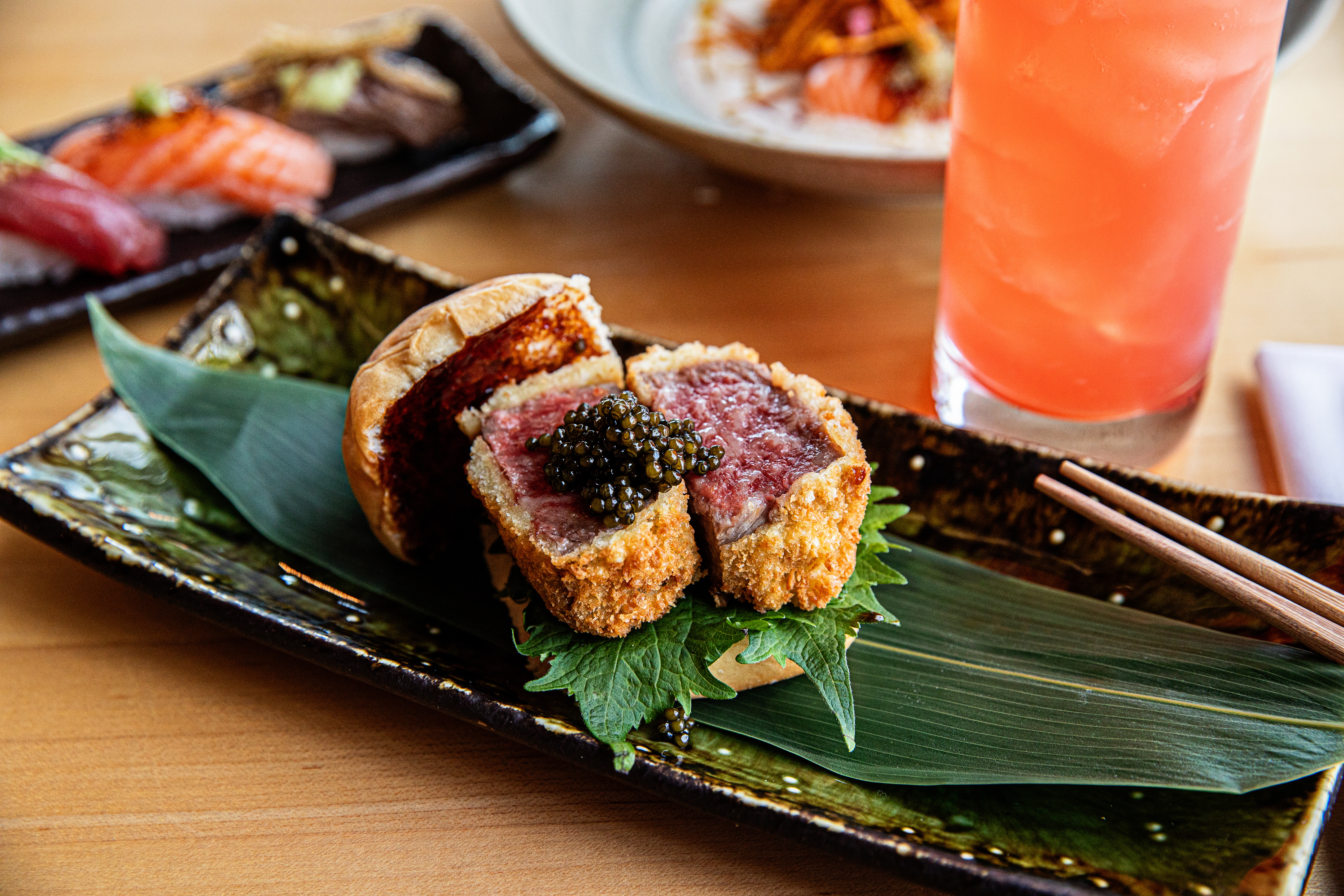 a plate of food on a table