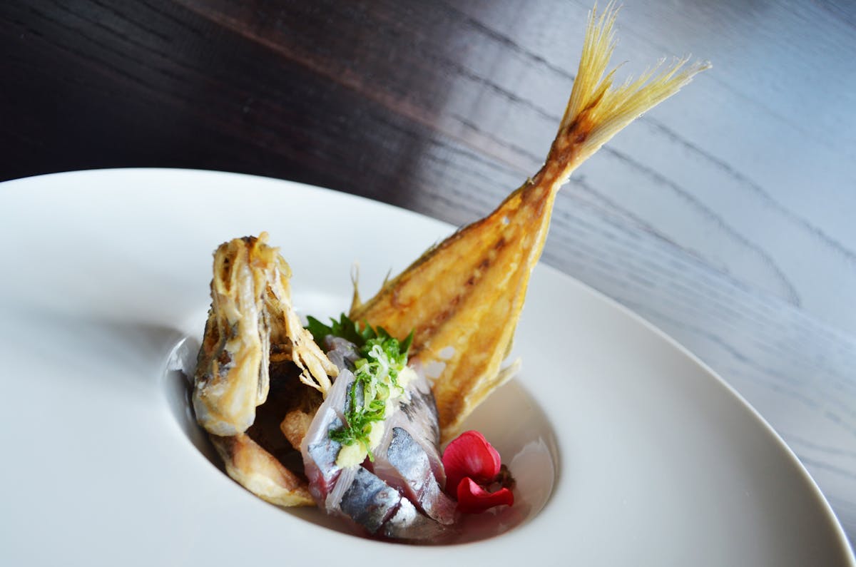 a plate of food on a table