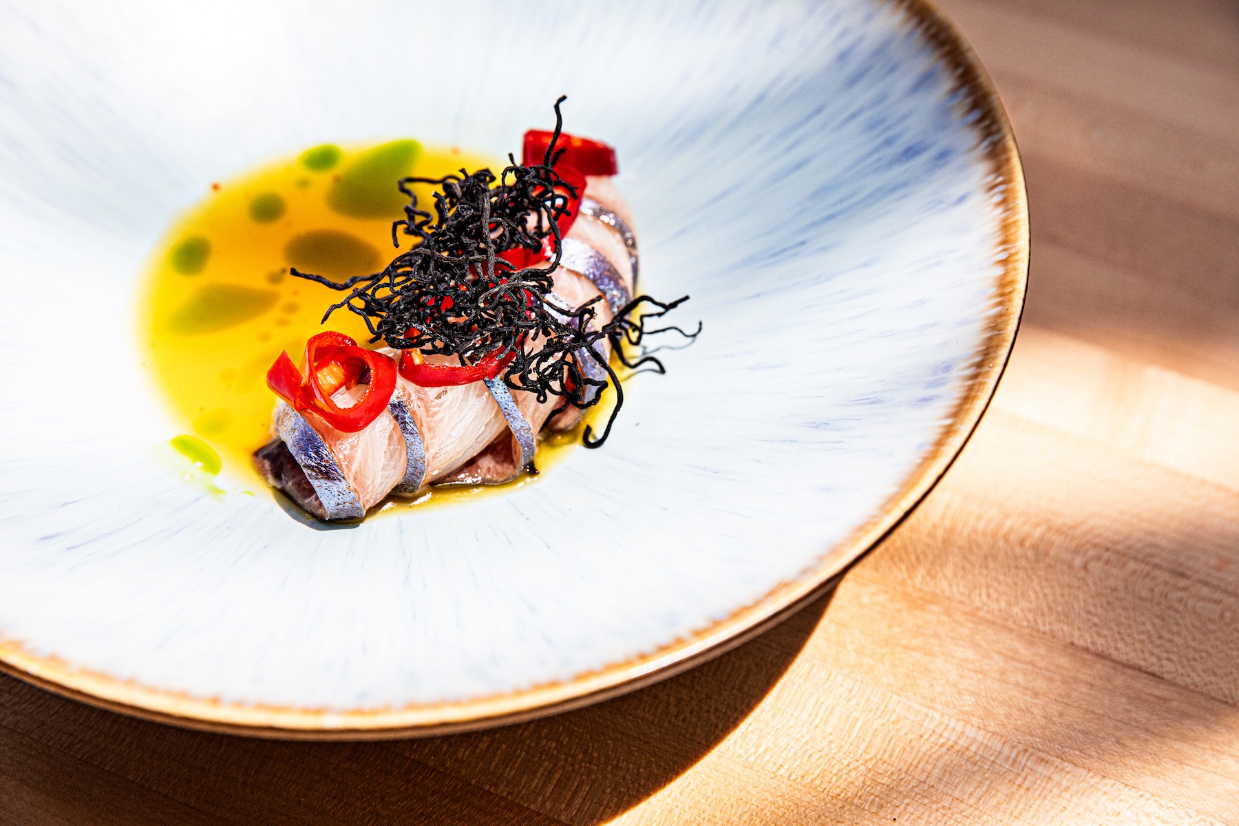 a plate of food on a table