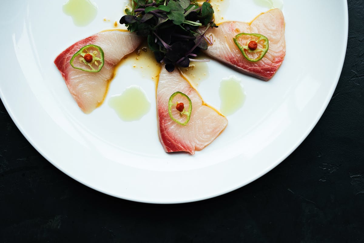 a plate of food on a table