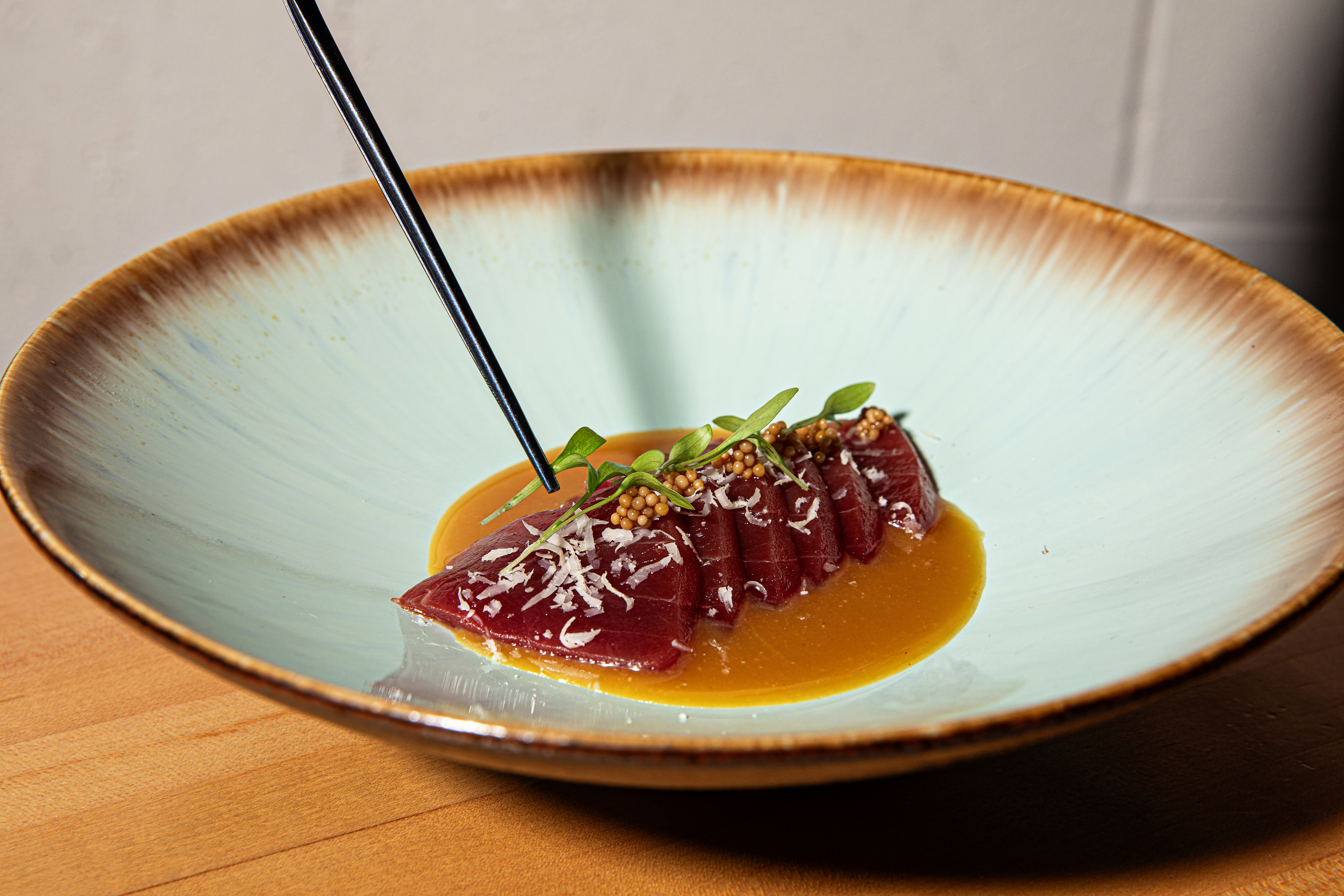 a plate of food on a table