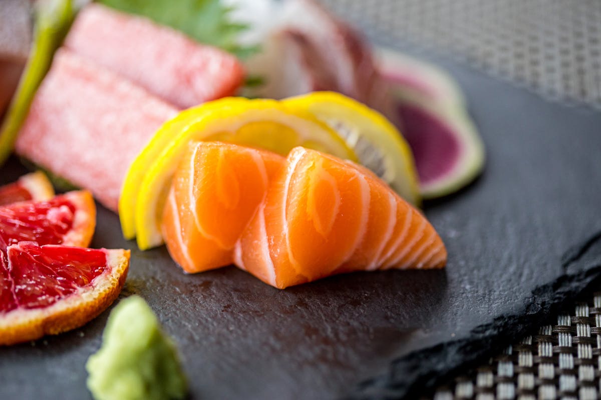a close up of food