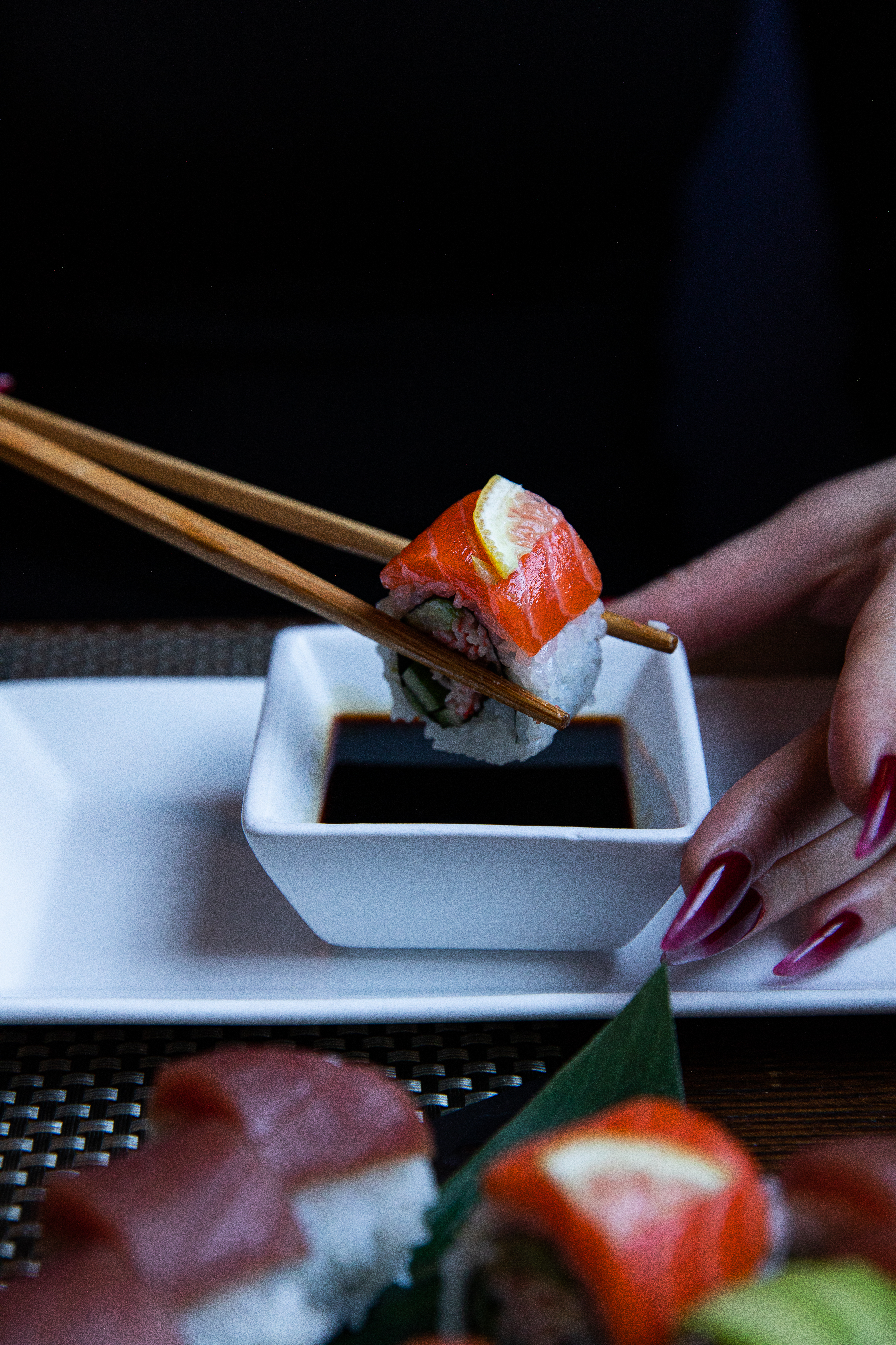 a tray of food on a table