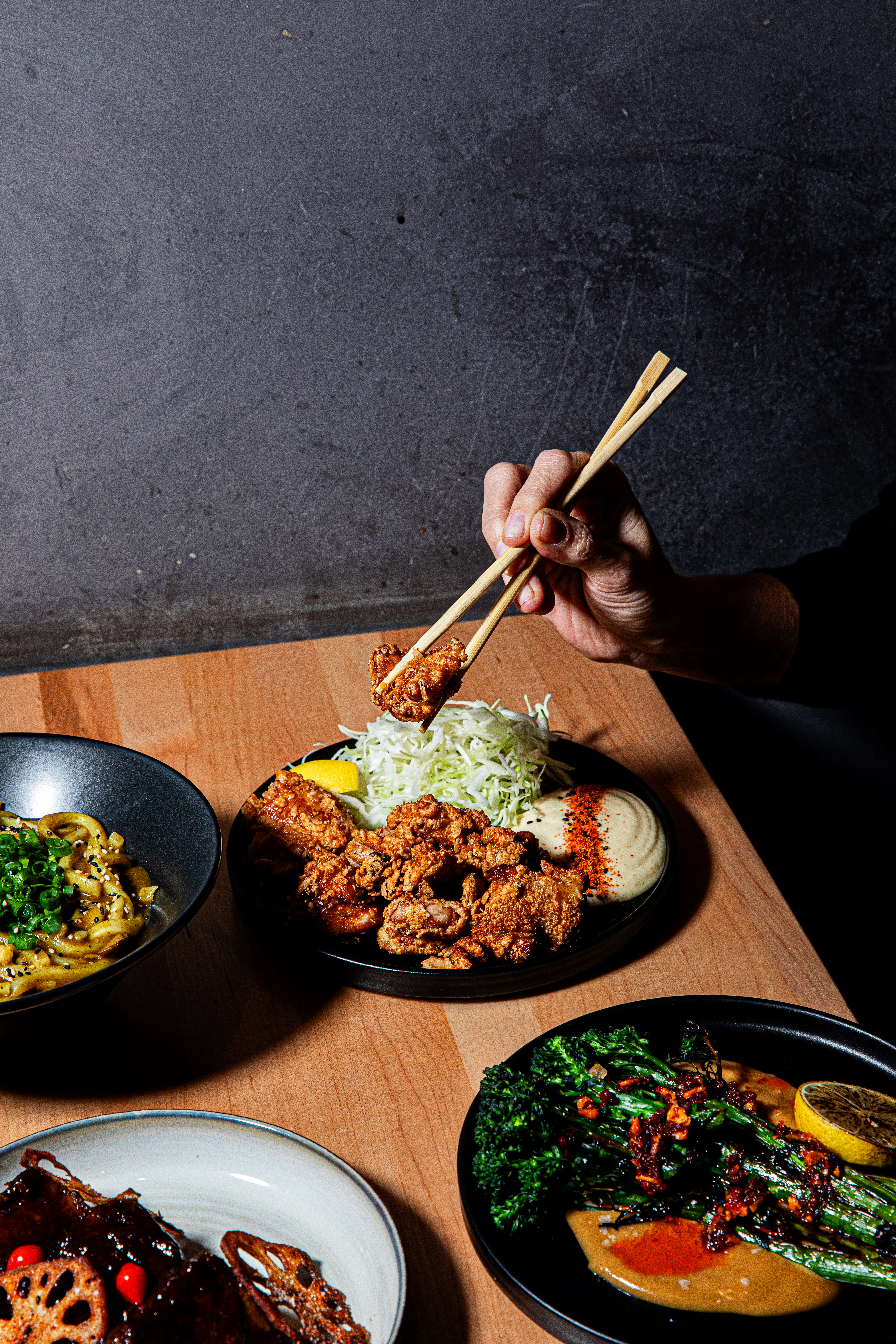 a plate of food with a fork and knife