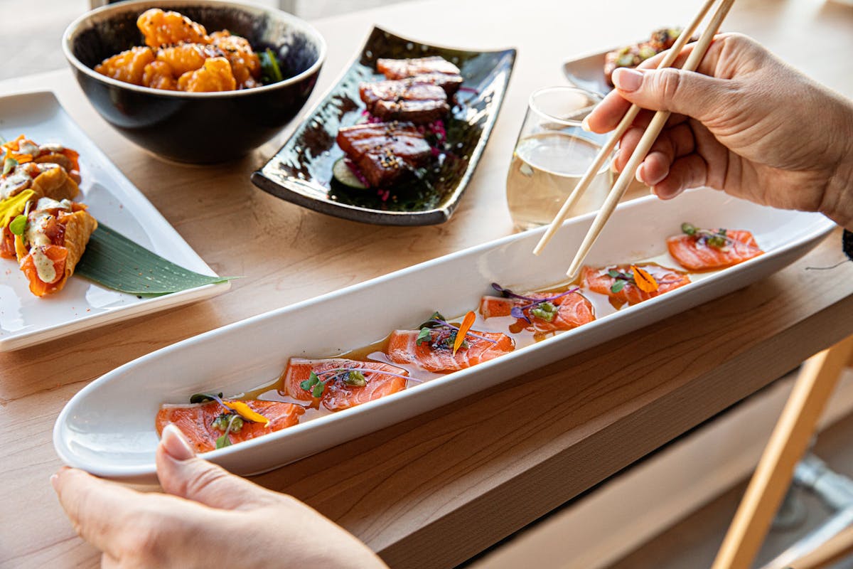 a plate of food on a table