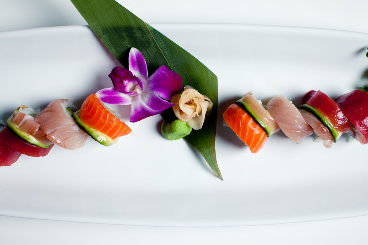 a plate of food on a table